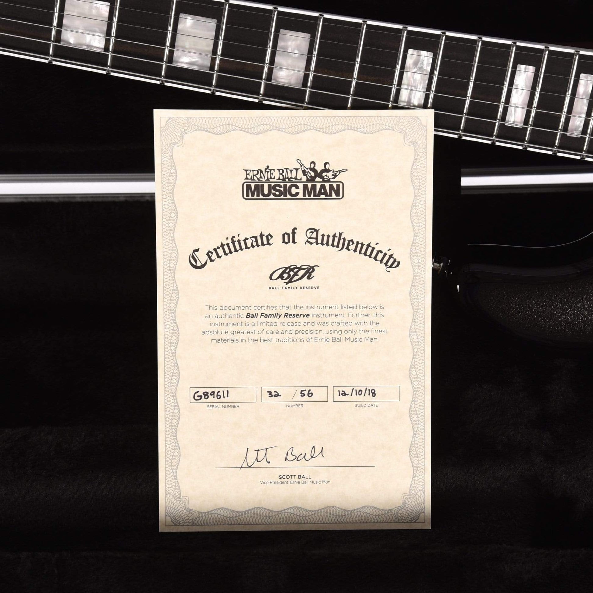 Music Man BFR Cutlass HSS Smoked Chrome w/Painted Headstock Electric Guitars / Solid Body