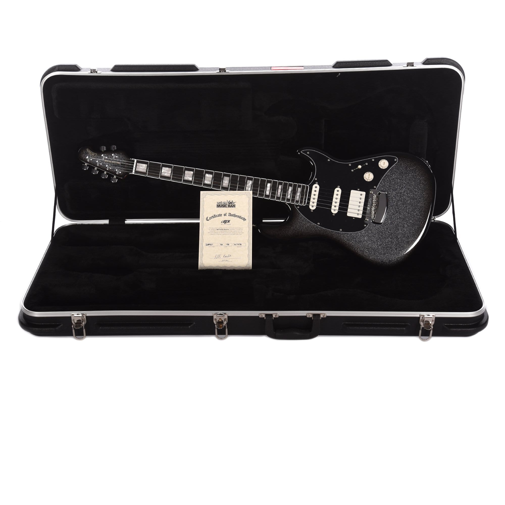 Music Man BFR Cutlass HSS Smoked Chrome w/Painted Headstock Electric Guitars / Solid Body