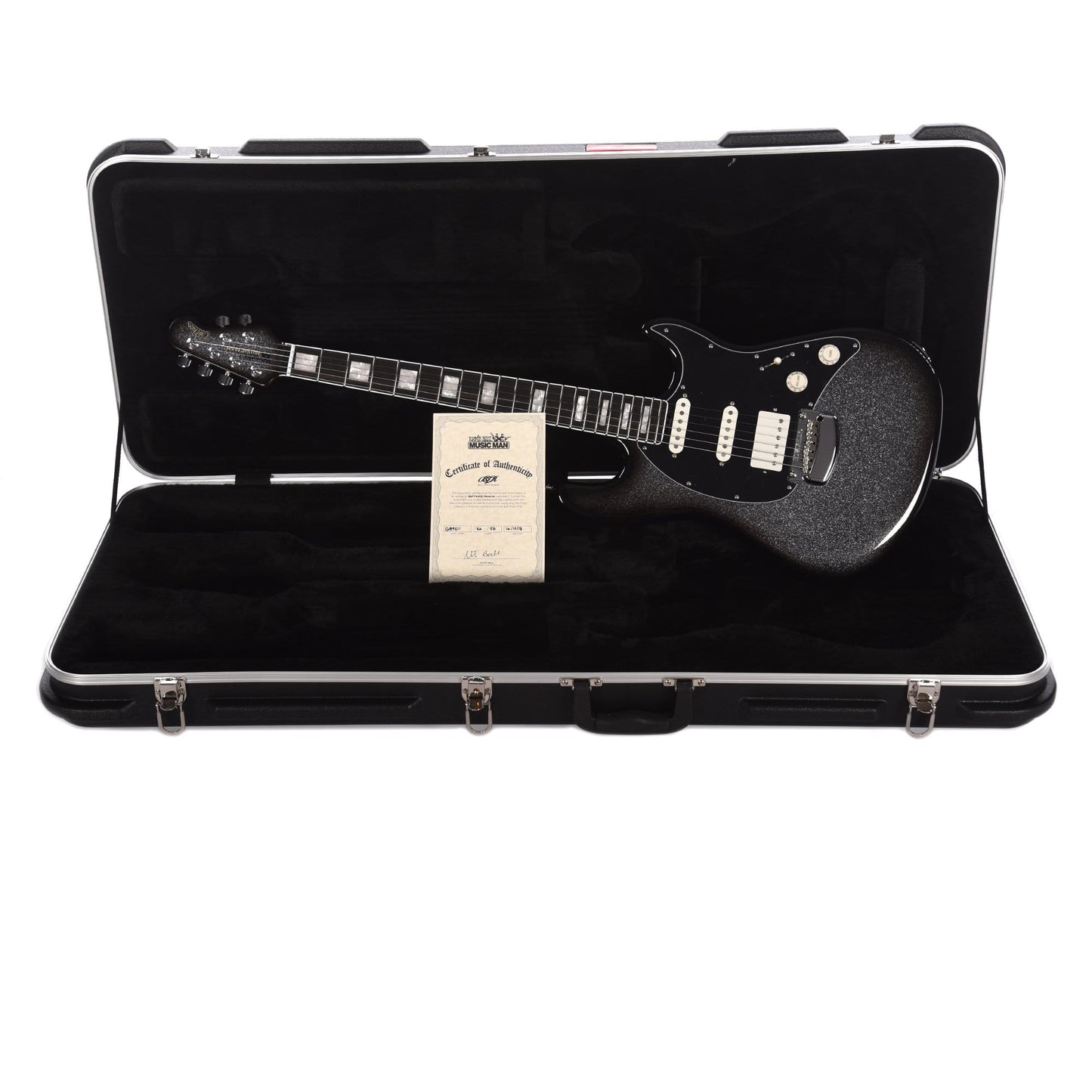 Music Man BFR Cutlass HSS Smoked Chrome w/Painted Headstock Electric Guitars / Solid Body