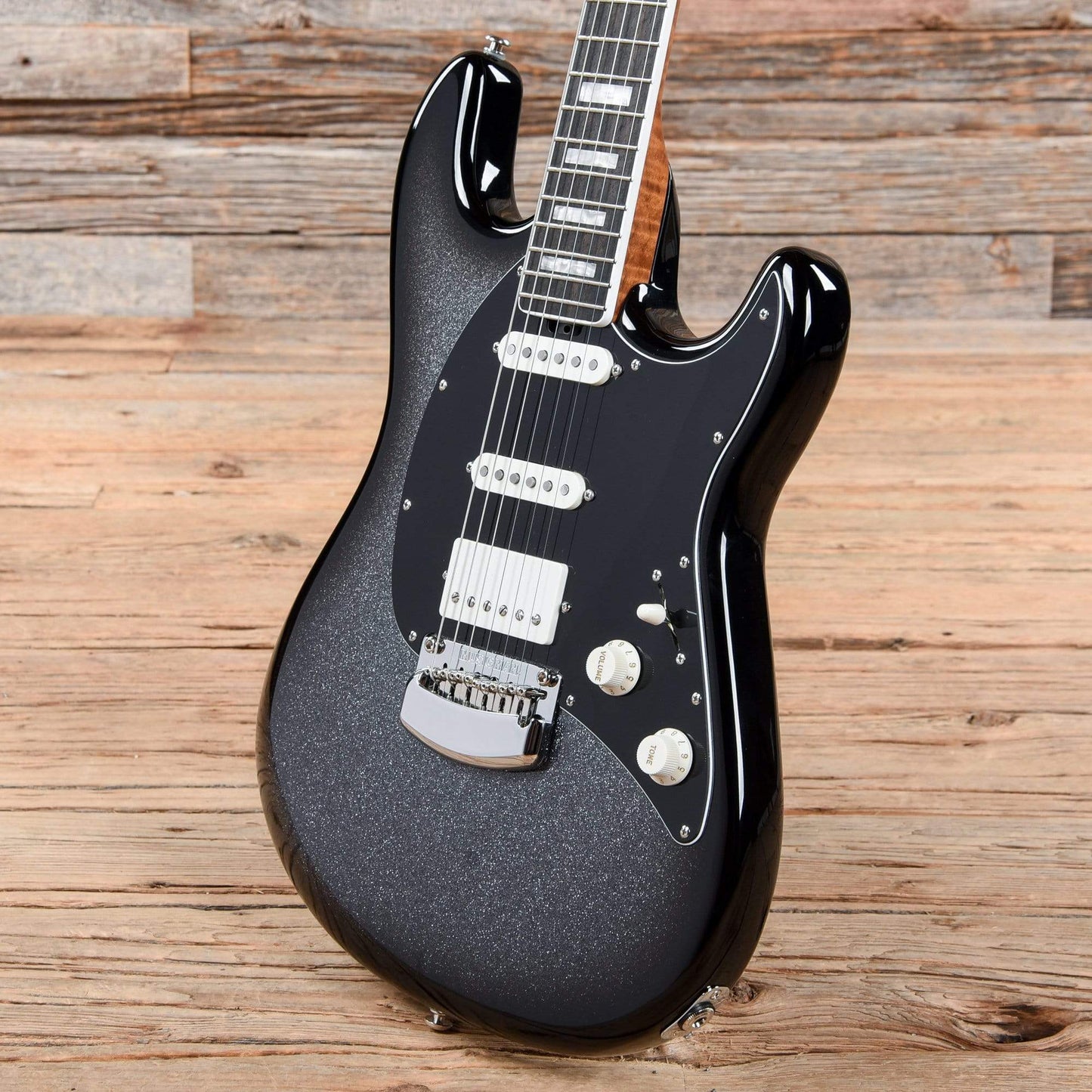 Music Man BFR Cutlass HSS Smoked Chrome w/Painted Headstock Electric Guitars / Solid Body