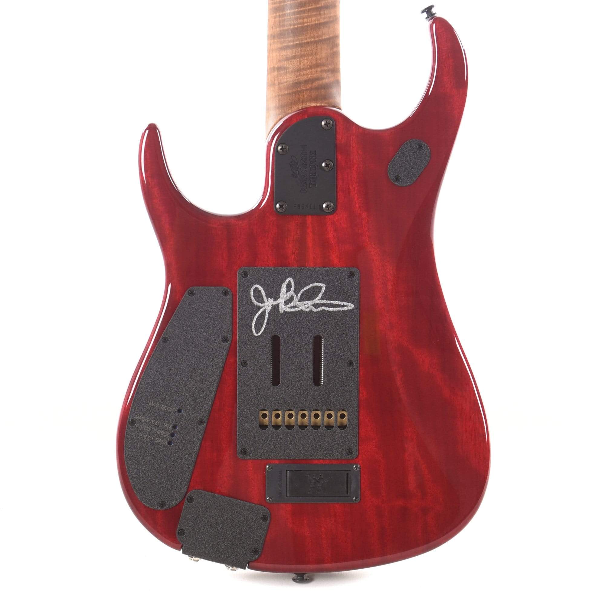 Music Man BFR JP15 7-String Blood Orange Burst Roasted Figured Maple Neck Electric Guitars / Solid Body