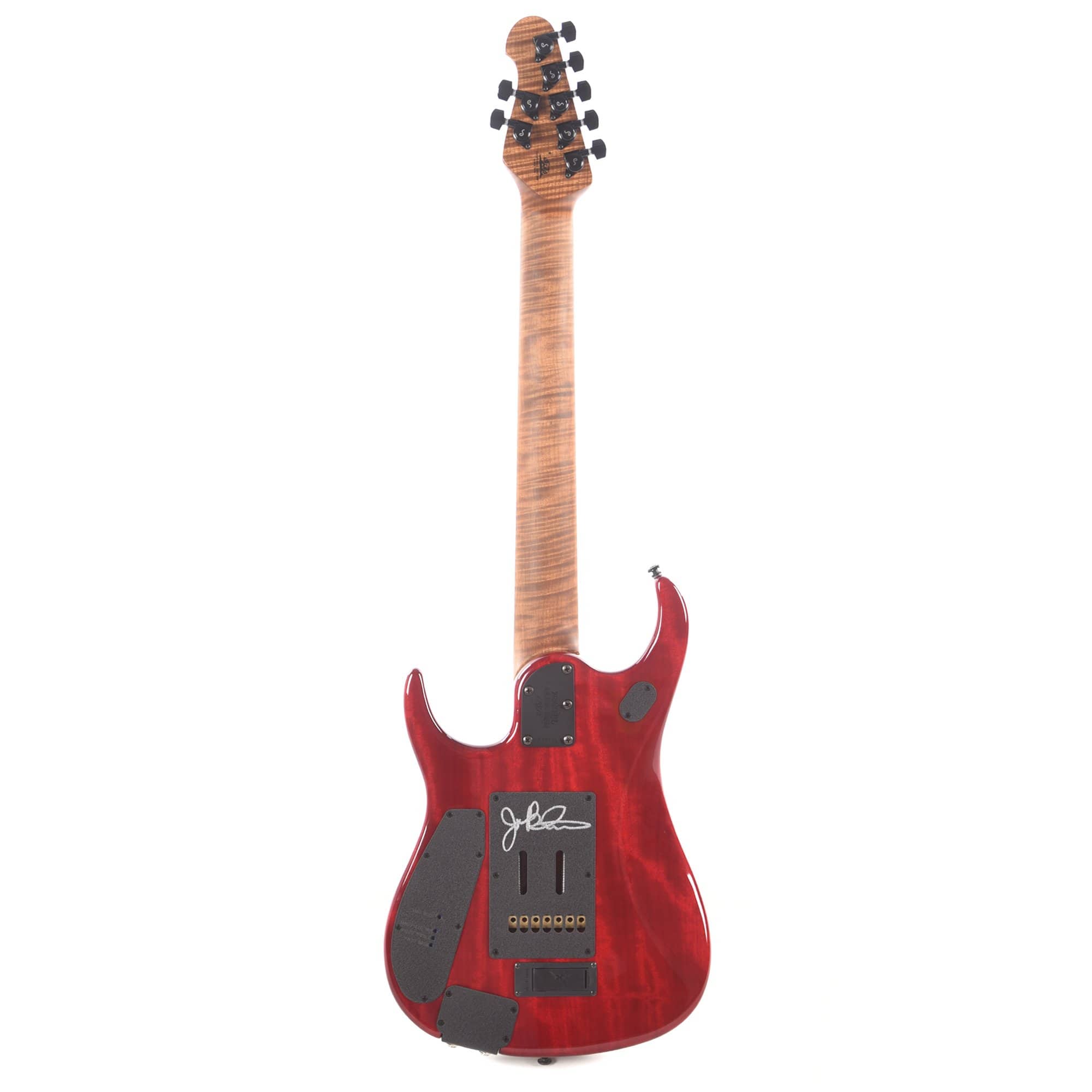 Music Man BFR JP15 7-String Blood Orange Burst Roasted Figured Maple Neck Electric Guitars / Solid Body