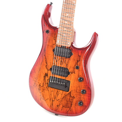 Music Man BFR JP15 7-String Blood Orange Burst Roasted Figured Maple Neck Electric Guitars / Solid Body