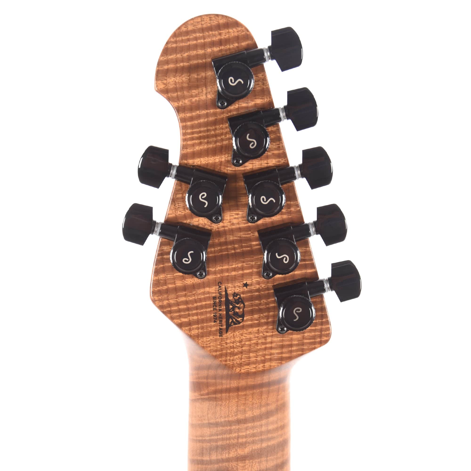 Music Man BFR JP15 7-String Blood Orange Burst Roasted Figured Maple Neck Electric Guitars / Solid Body