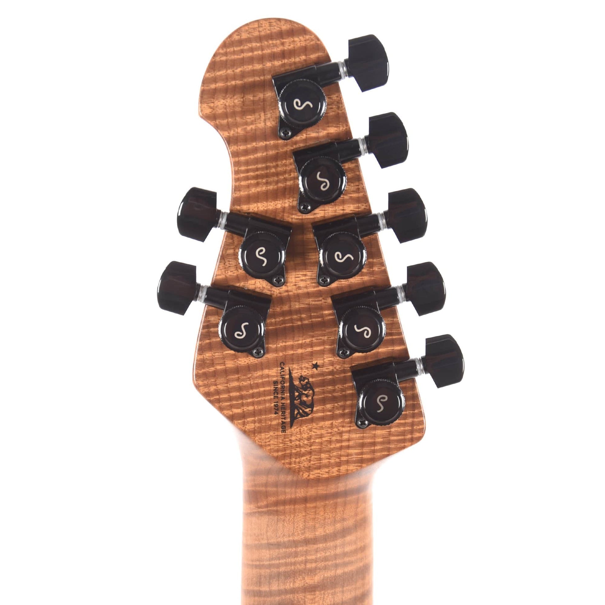 Music Man BFR JP15 7-String Blood Orange Burst Roasted Figured Maple Neck Electric Guitars / Solid Body