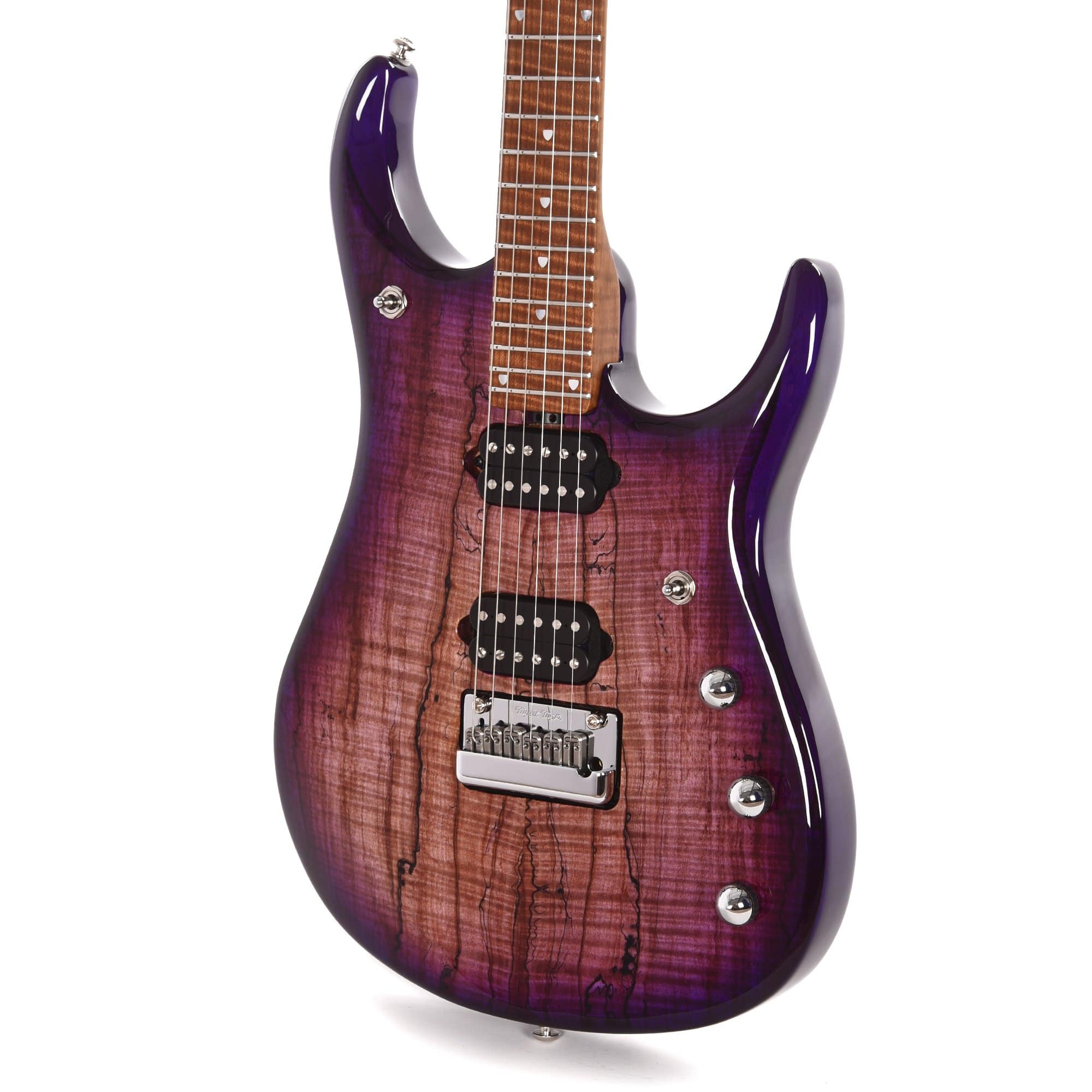 Music Man BFR JP15 Purple Sunset Spalted Roasted Figured Maple Neck Electric Guitars / Solid Body