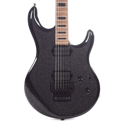 Music Man BFR Luke 3 Floyd HH Classic Black Sparkle w/Roasted Figured Maple Neck Electric Guitars / Solid Body
