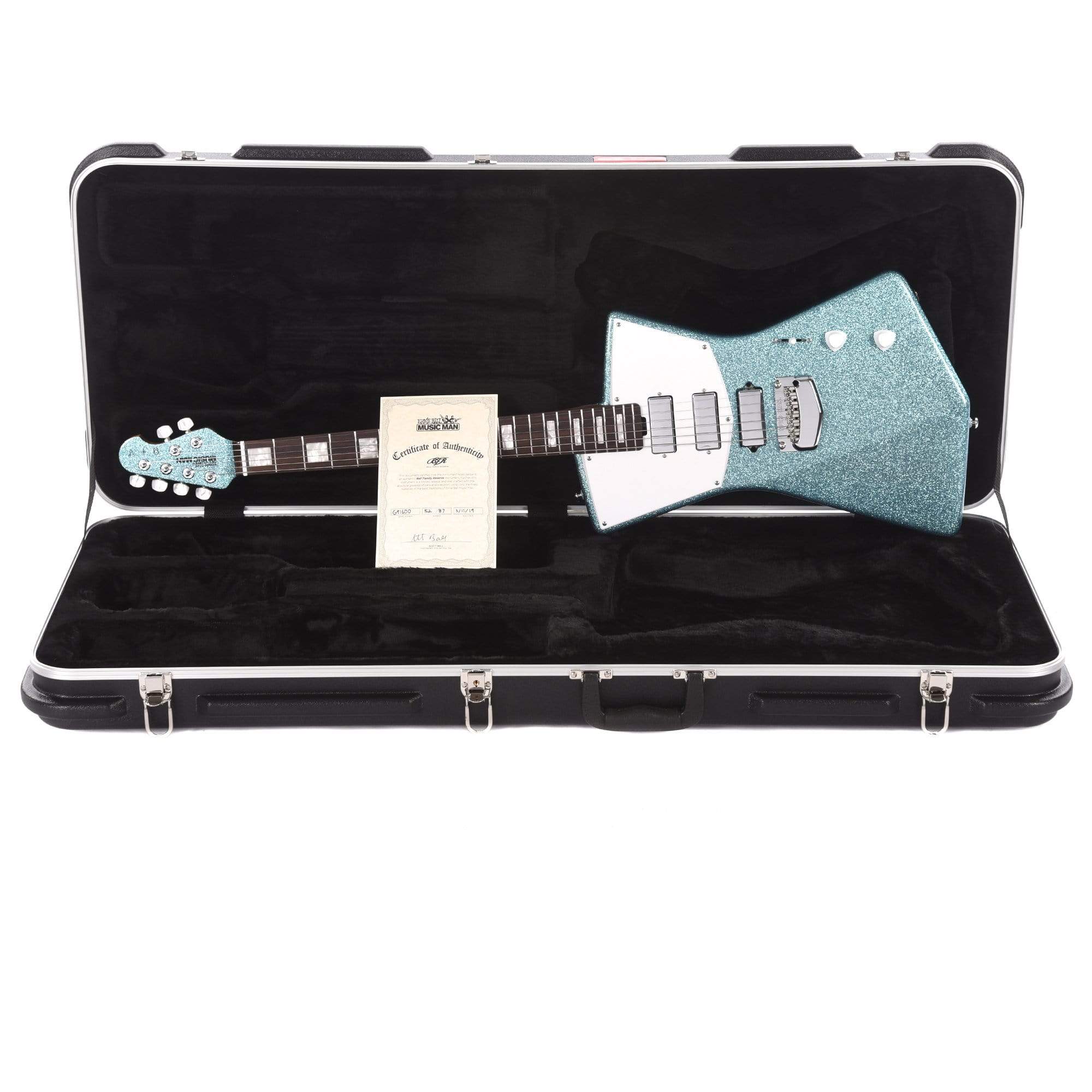 Music Man BFR St Vincent HHH Turquoise Crush w/White Pickguard Electric Guitars / Solid Body