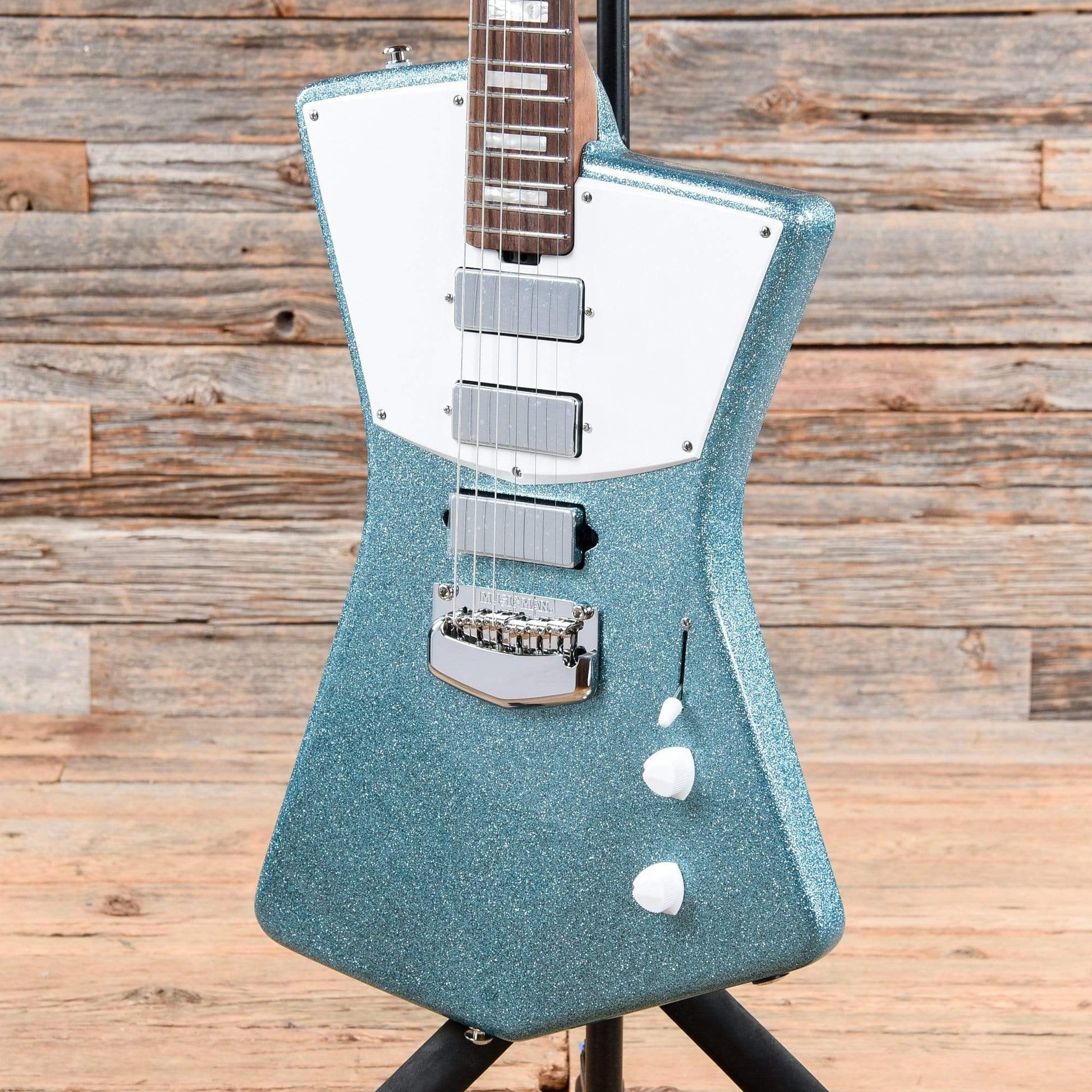 Music Man BFR St Vincent HHH Turquoise Crush w/White Pickguard Electric Guitars / Solid Body