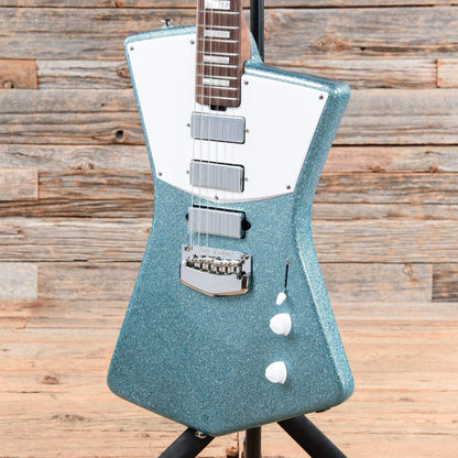 Music Man BFR St Vincent HHH Turquoise Crush w/White Pickguard Electric Guitars / Solid Body