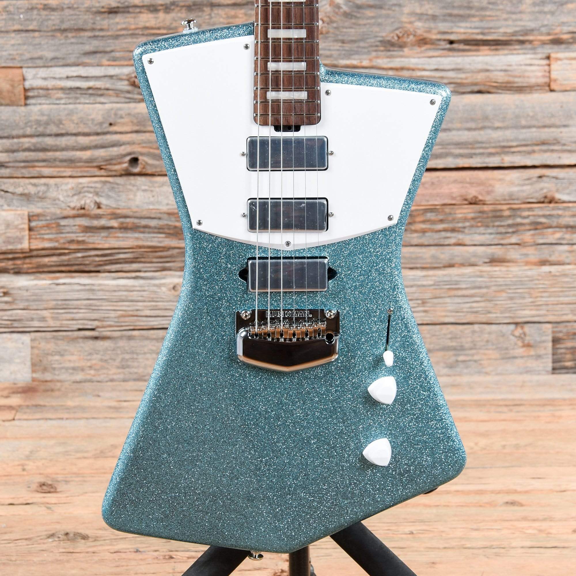 Music Man BFR St Vincent HHH Turquoise Crush w/White Pickguard Electric Guitars / Solid Body