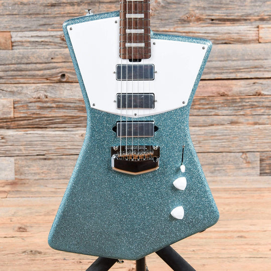 Music Man BFR St Vincent HHH Turquoise Crush w/White Pickguard Electric Guitars / Solid Body