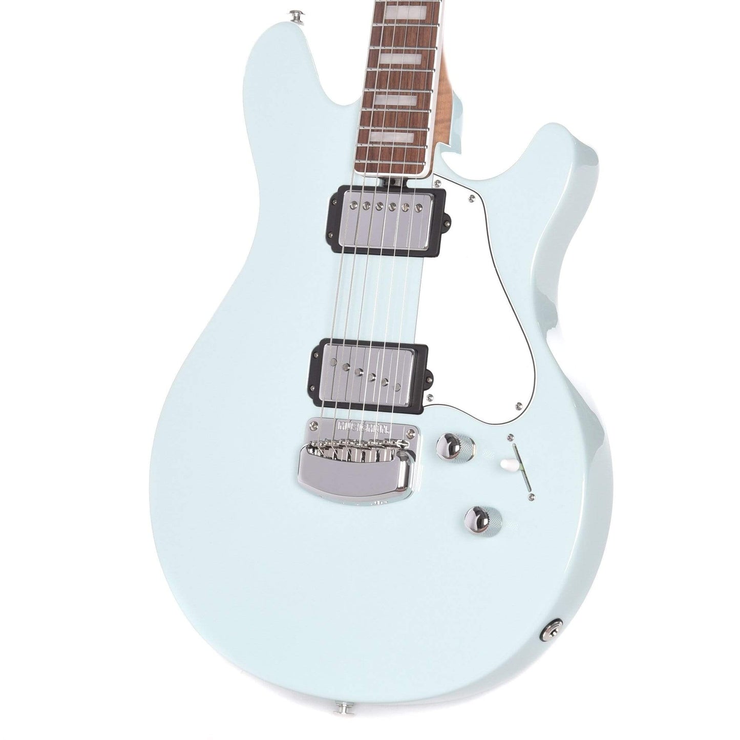 Music Man BFR Valentine Baby Blue w/Painted Headstock Electric Guitars / Solid Body