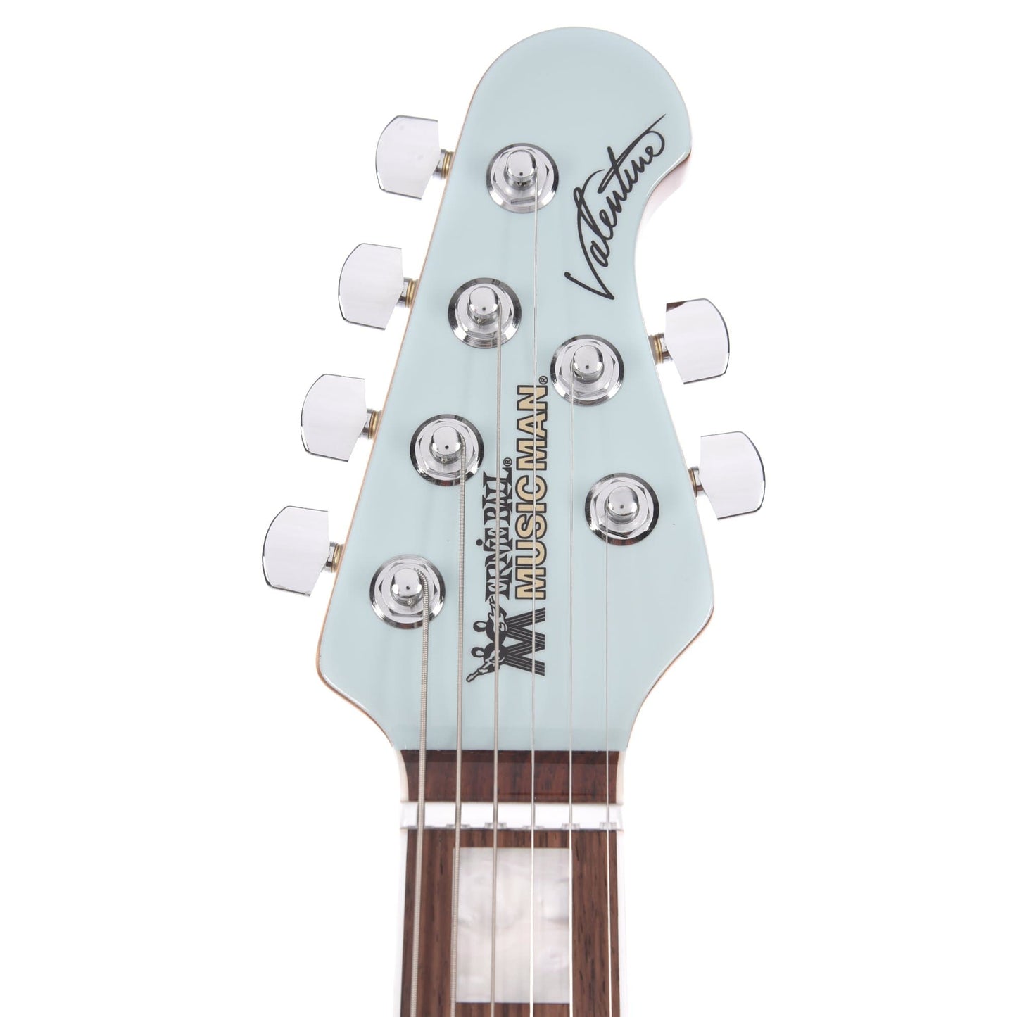 Music Man BFR Valentine Baby Blue w/Painted Headstock Electric Guitars / Solid Body