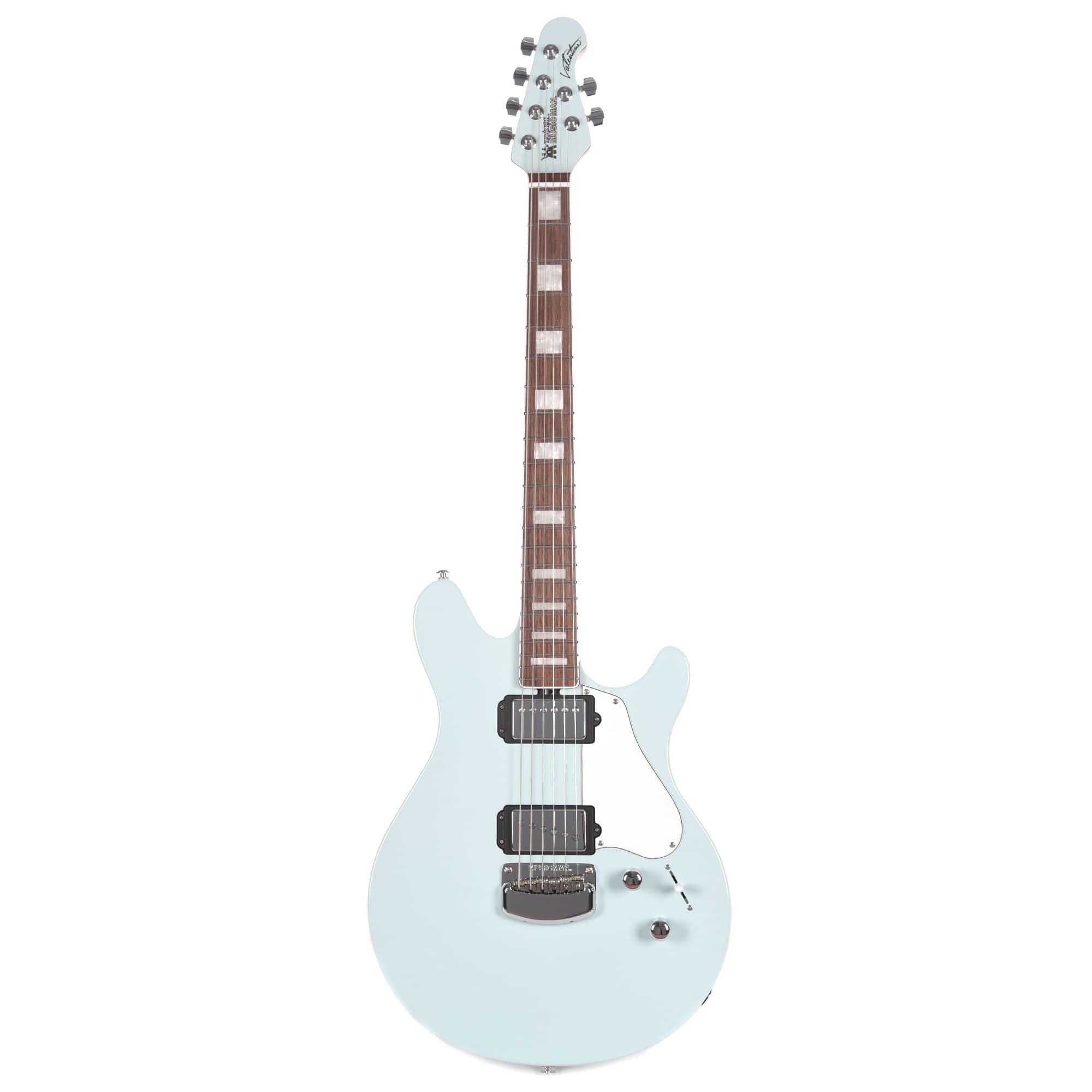 Music Man BFR Valentine Baby Blue w/Painted Headstock Electric Guitars / Solid Body