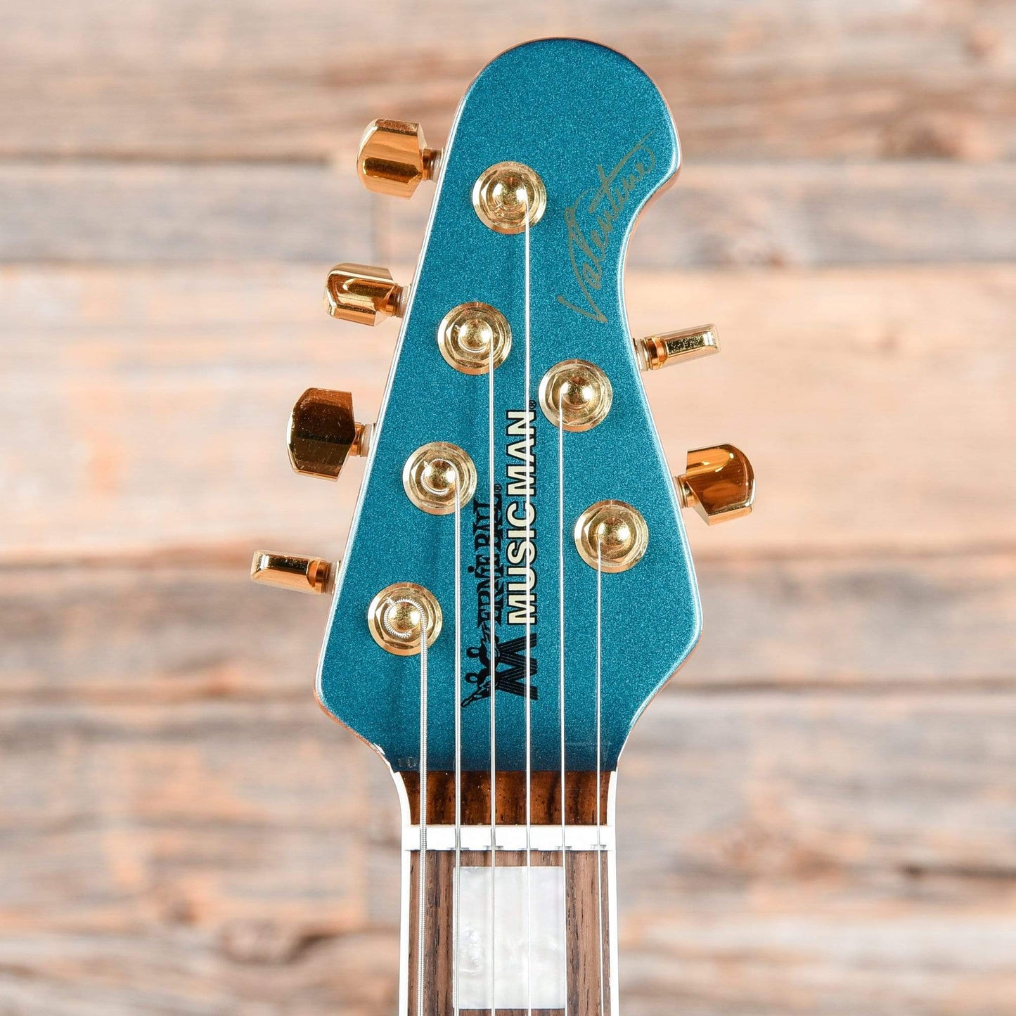 Music Man BFR Valentine Pine Green w/Gold Hardware & Painted Headstock Electric Guitars / Solid Body