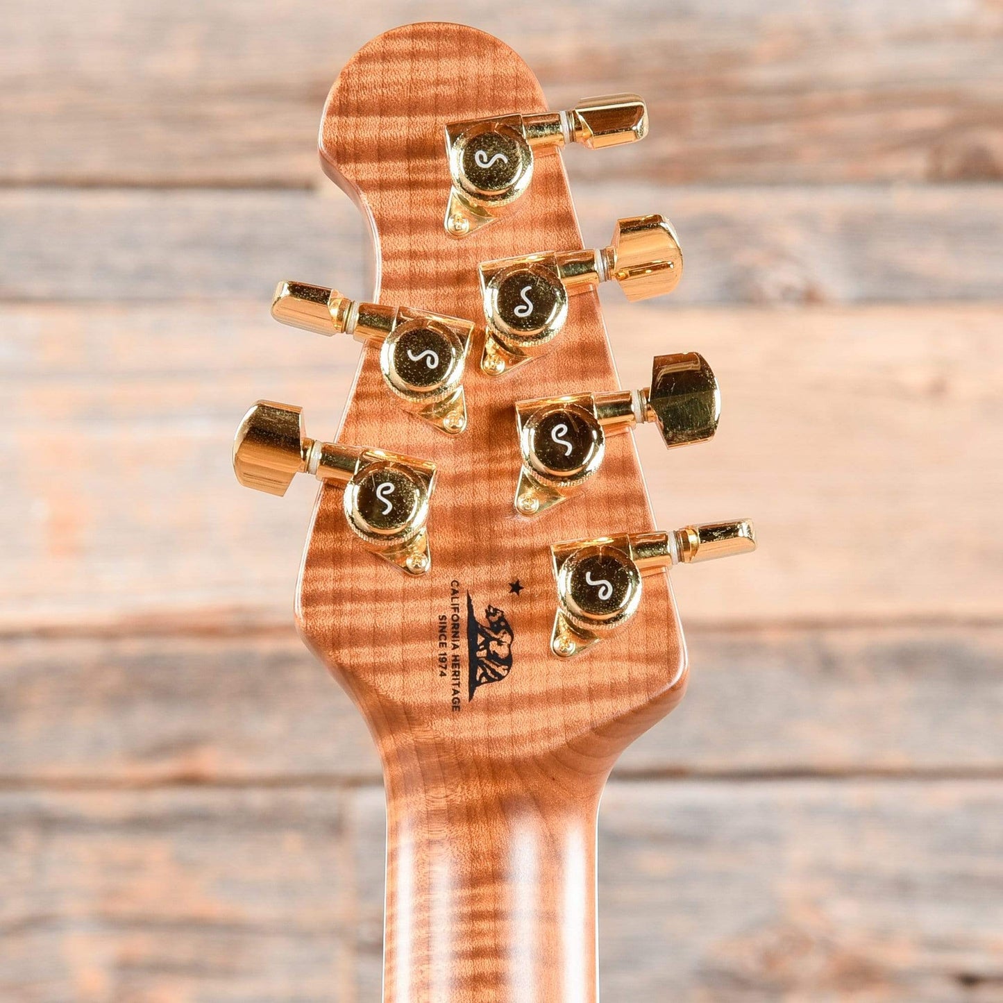 Music Man BFR Valentine Pine Green w/Gold Hardware & Painted Headstock Electric Guitars / Solid Body