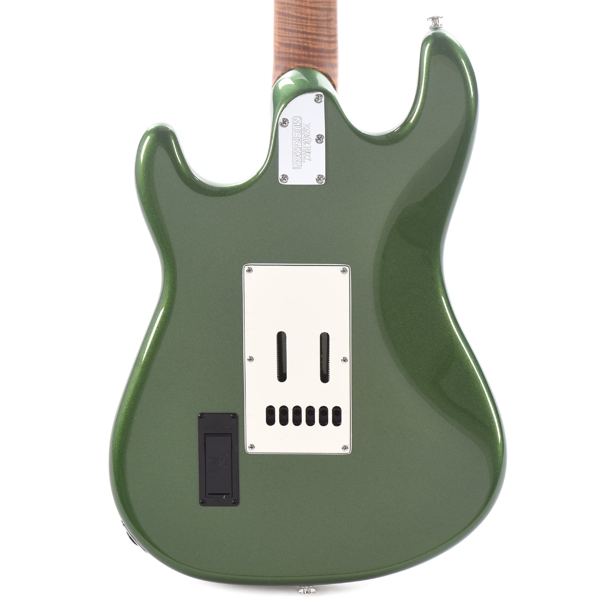 Music Man Cutlass HSS Trem Charging Green w/Roasted Figured Maple Neck & Parchment Pickguard Electric Guitars / Solid Body