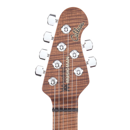 Music Man Cutlass HSS Trem Charging Green w/Roasted Figured Maple Neck & Parchment Pickguard Electric Guitars / Solid Body