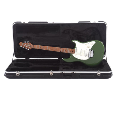 Music Man Cutlass HSS Trem Charging Green w/Roasted Figured Maple Neck & Parchment Pickguard Electric Guitars / Solid Body