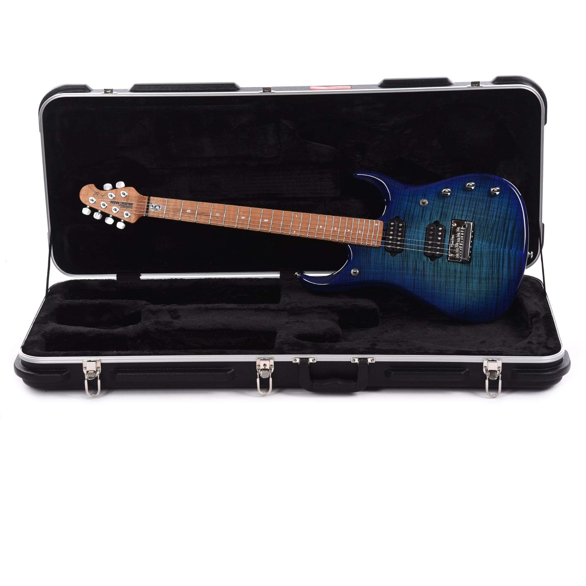 Music Man JP15 Cerulean Paradise Flame w/Figured Roasted Maple Neck Electric Guitars / Solid Body