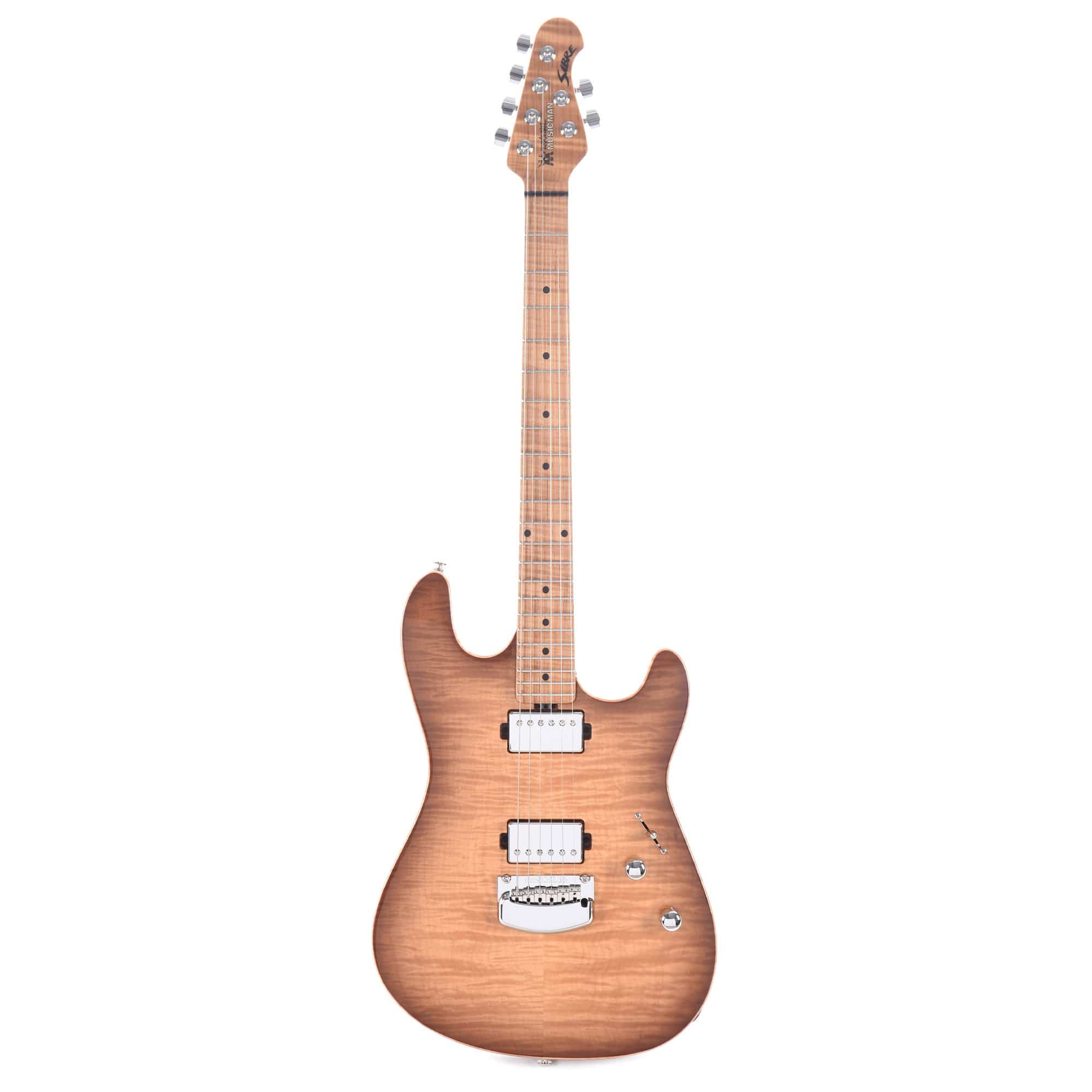 Music Man Sabre Guitar HH Trem Flame Maple Honey Suckle w/Roasted Figured Maple Neck Electric Guitars / Solid Body