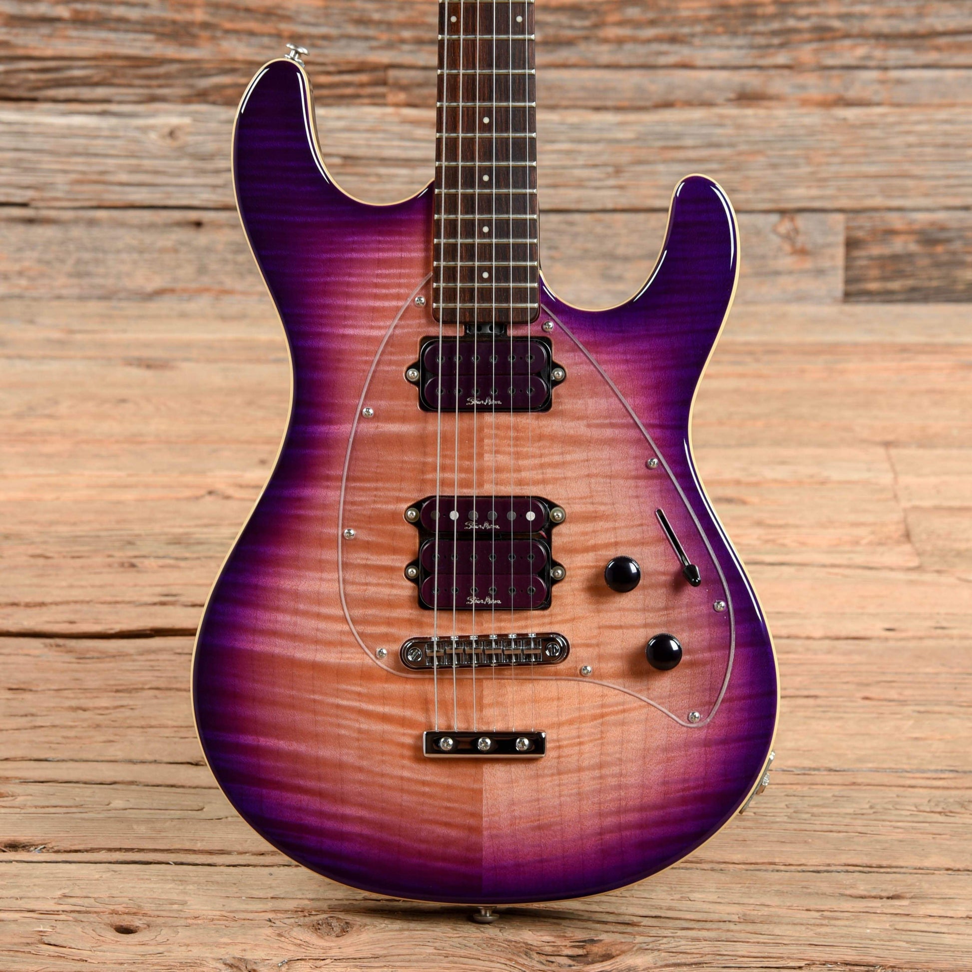 Music Man Steve Morse Signature Y2D Hardtail Purple Sunset Flame 2012 Electric Guitars / Solid Body