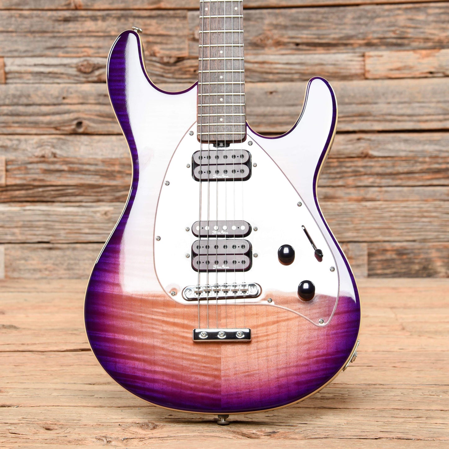 Music Man Steve Morse Signature Y2D Hardtail Purple Sunset Flame 2012 Electric Guitars / Solid Body