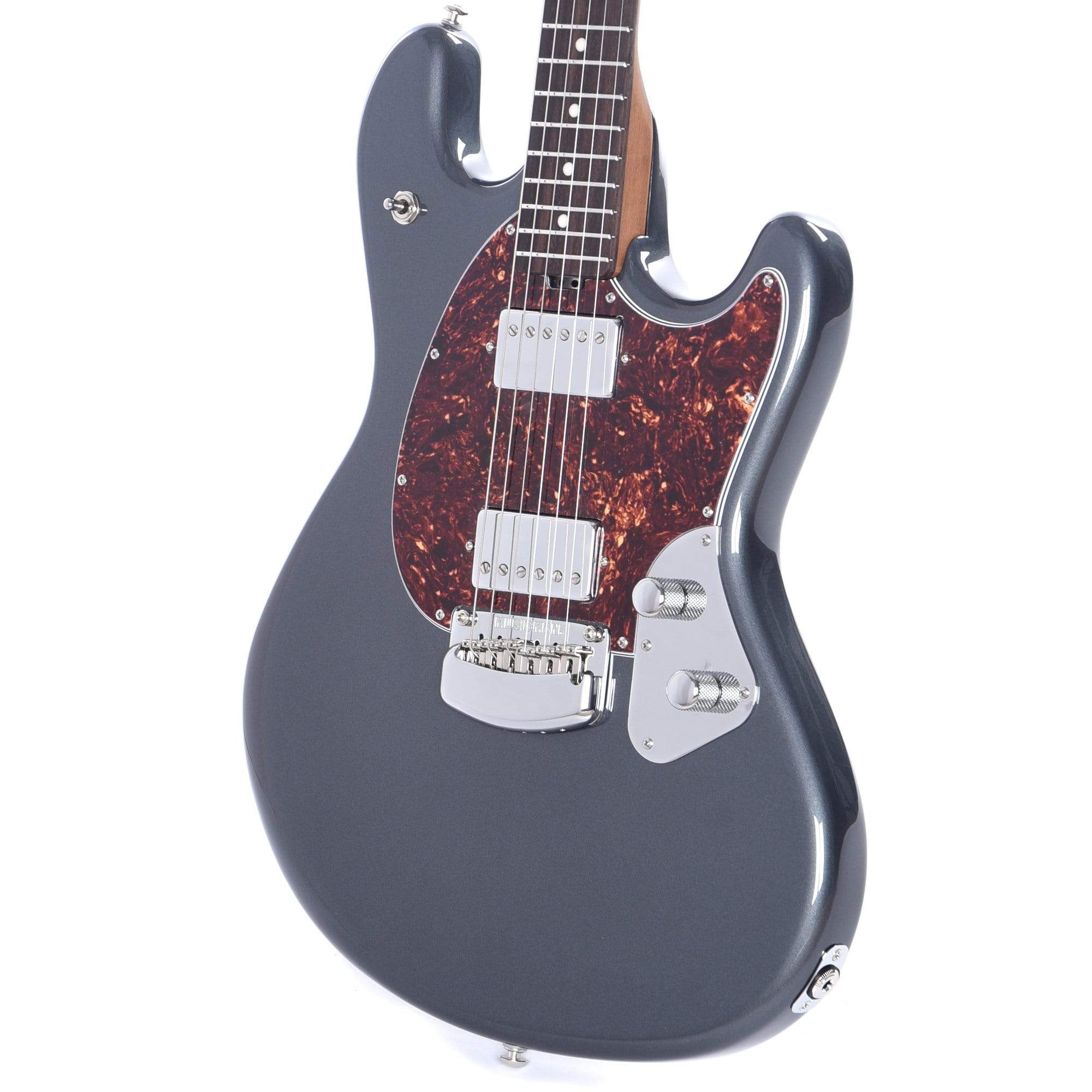Music Man StingRay Guitar Charcoal Frost Roasted Maple w/Tortoise Shell Pickguard Electric Guitars / Solid Body