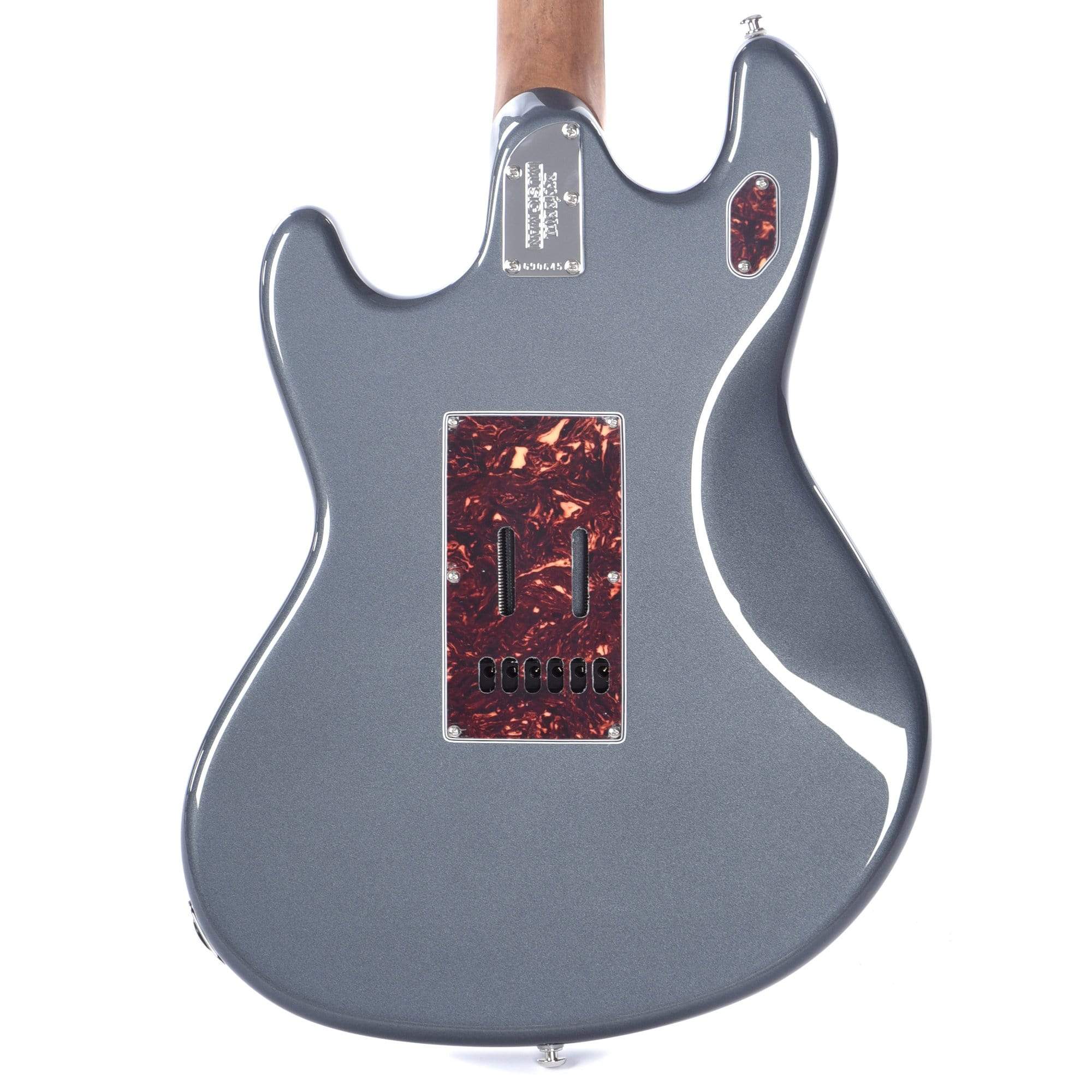 Music Man StingRay Guitar Charcoal Frost Roasted Maple w/Tortoise Shell Pickguard Electric Guitars / Solid Body