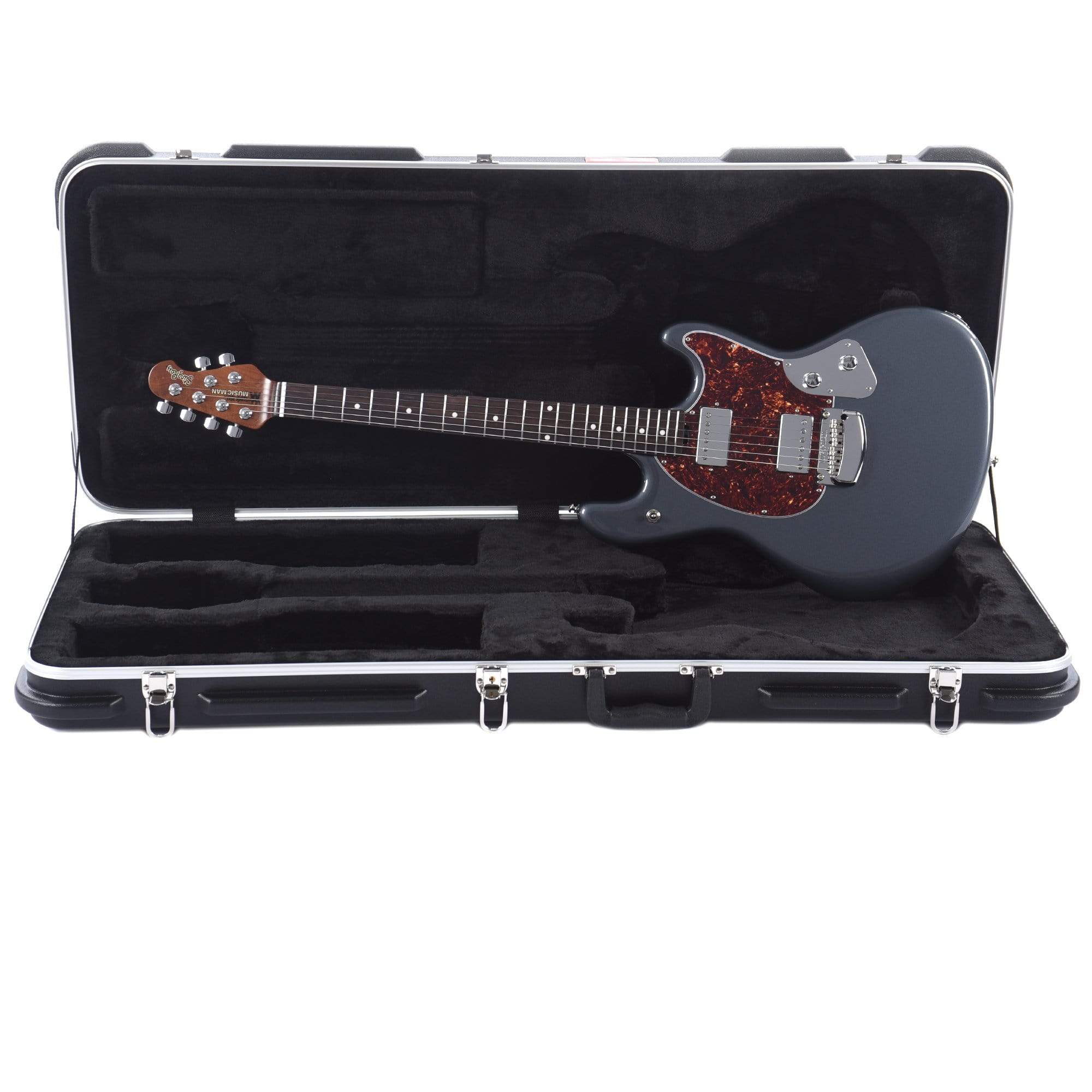 Music Man StingRay Guitar Charcoal Frost Roasted Maple w/Tortoise Shell Pickguard Electric Guitars / Solid Body