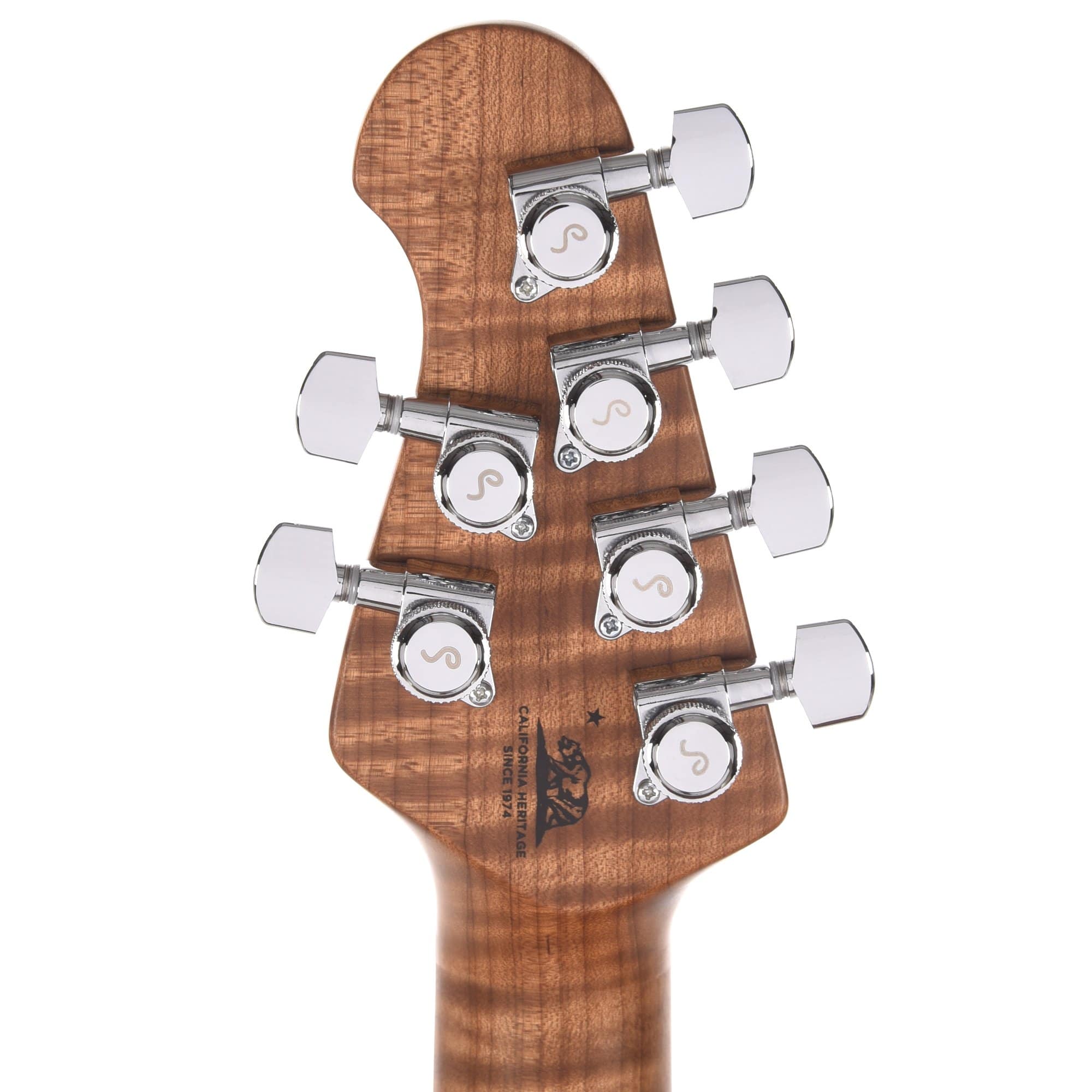 Music Man StingRay Guitar Firemist Silver Roasted Figured Maple Neck w/Parchment Pickguard Electric Guitars / Solid Body