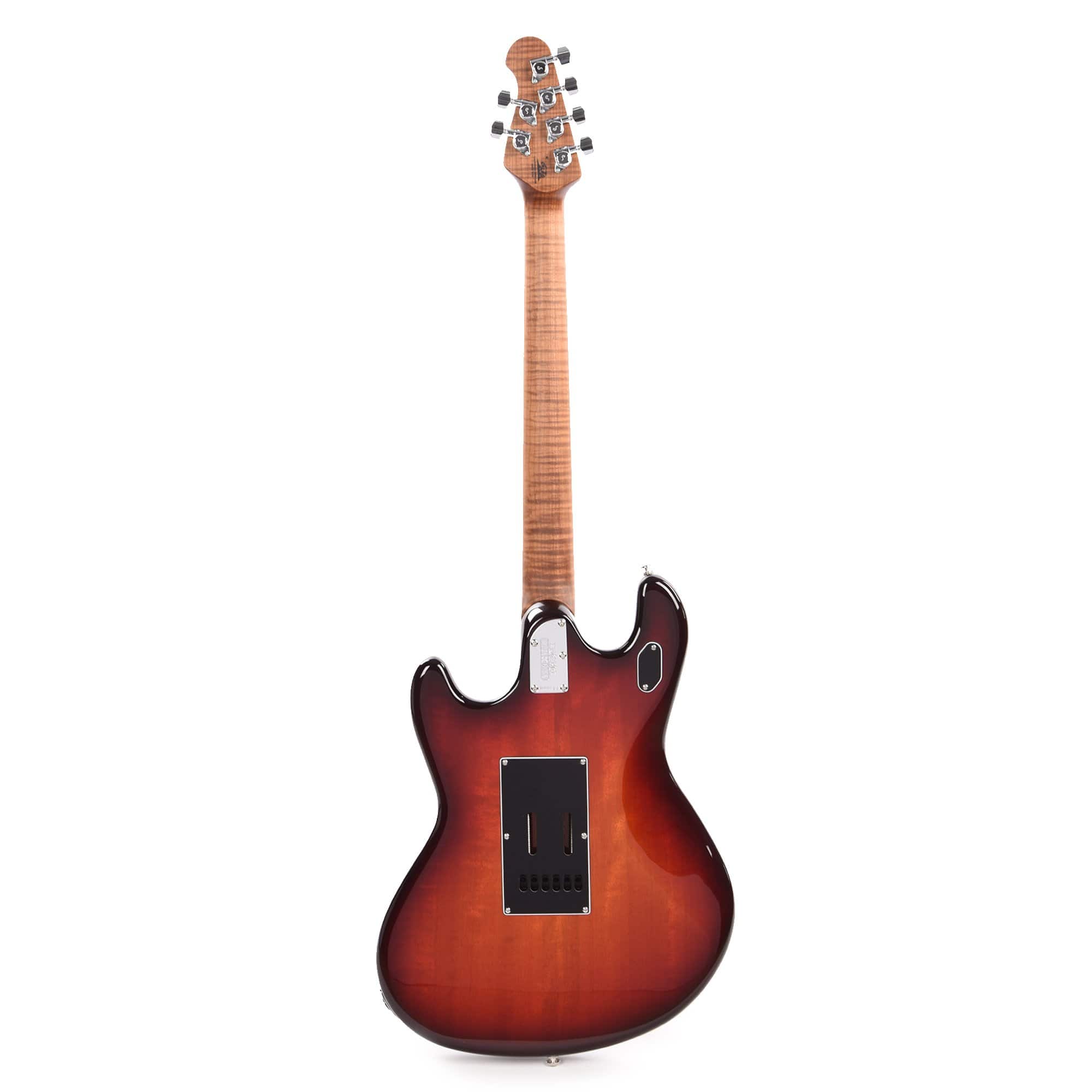 Music Man StingRay RS HH Burnt Amber w/Figured Roasted Maple Neck Black Electric Guitars / Solid Body