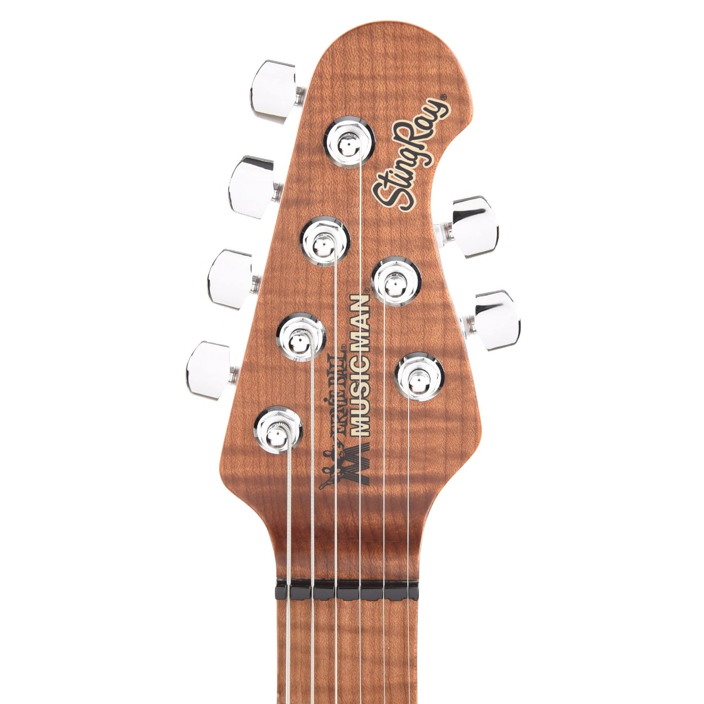 Music Man StingRay RS HH Burnt Amber w/Figured Roasted Maple Neck Black Electric Guitars / Solid Body