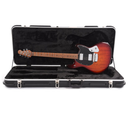 Music Man StingRay RS HH Burnt Amber w/Figured Roasted Maple Neck Black Electric Guitars / Solid Body