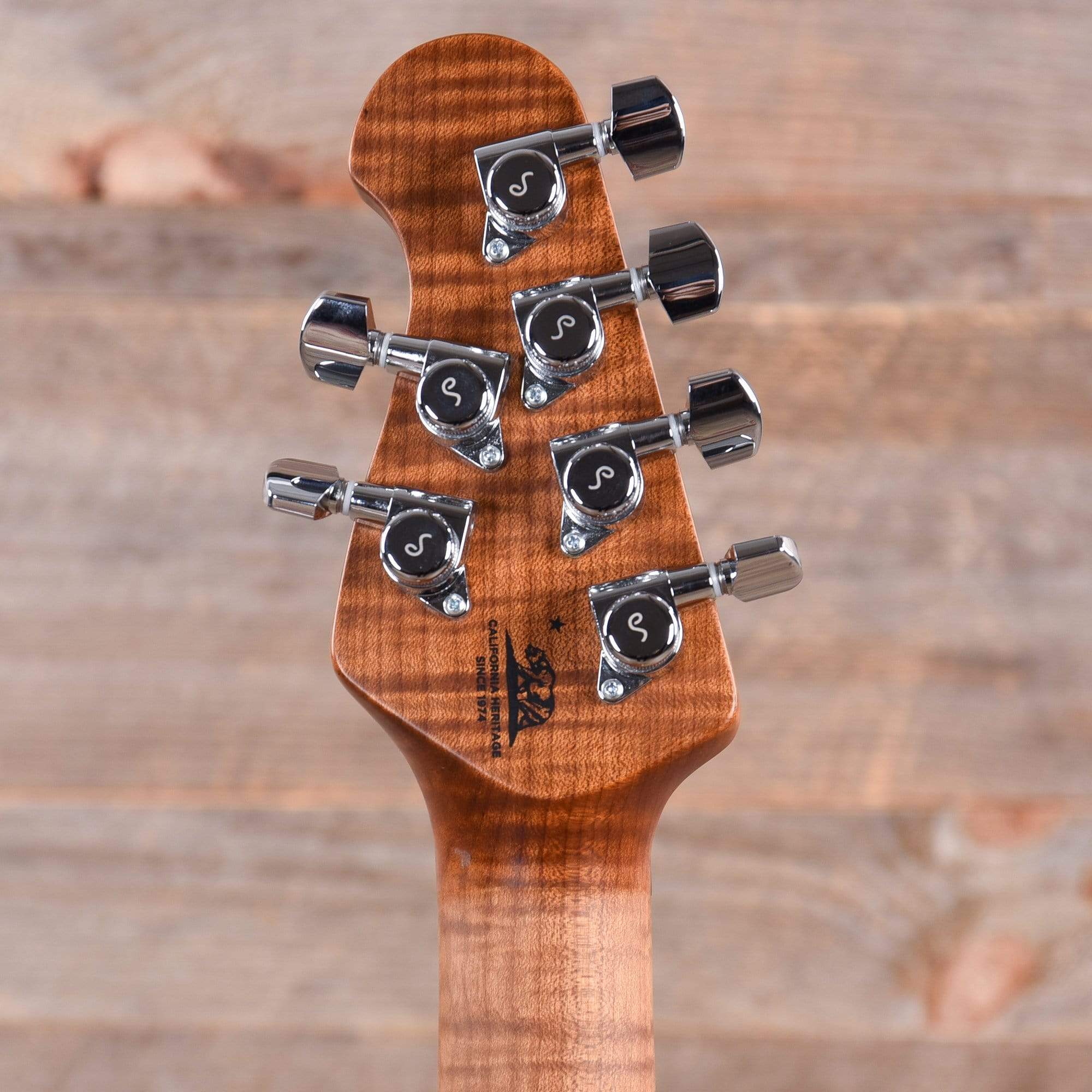 Music Man StingRay RS HH Burnt Amber w/Figured Roasted Maple Neck Black Electric Guitars / Solid Body