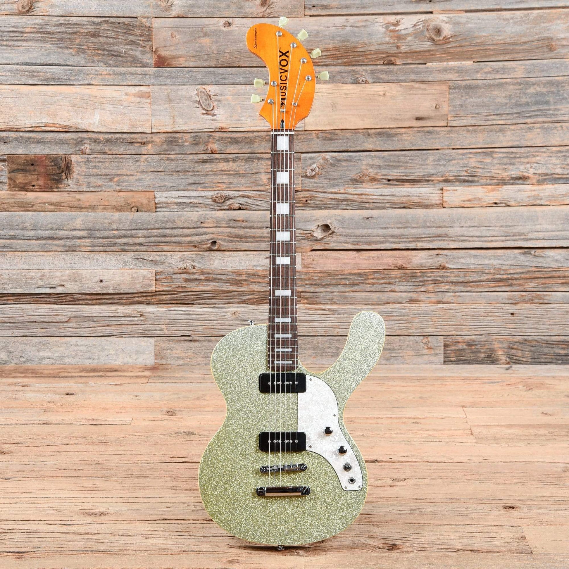 Musicvox Guitar Silver Sparkle Electric Guitars / Solid Body