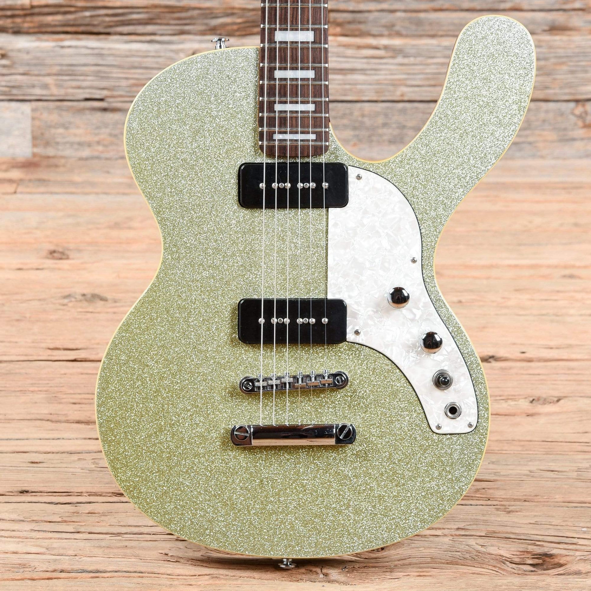 Musicvox Guitar Silver Sparkle Electric Guitars / Solid Body