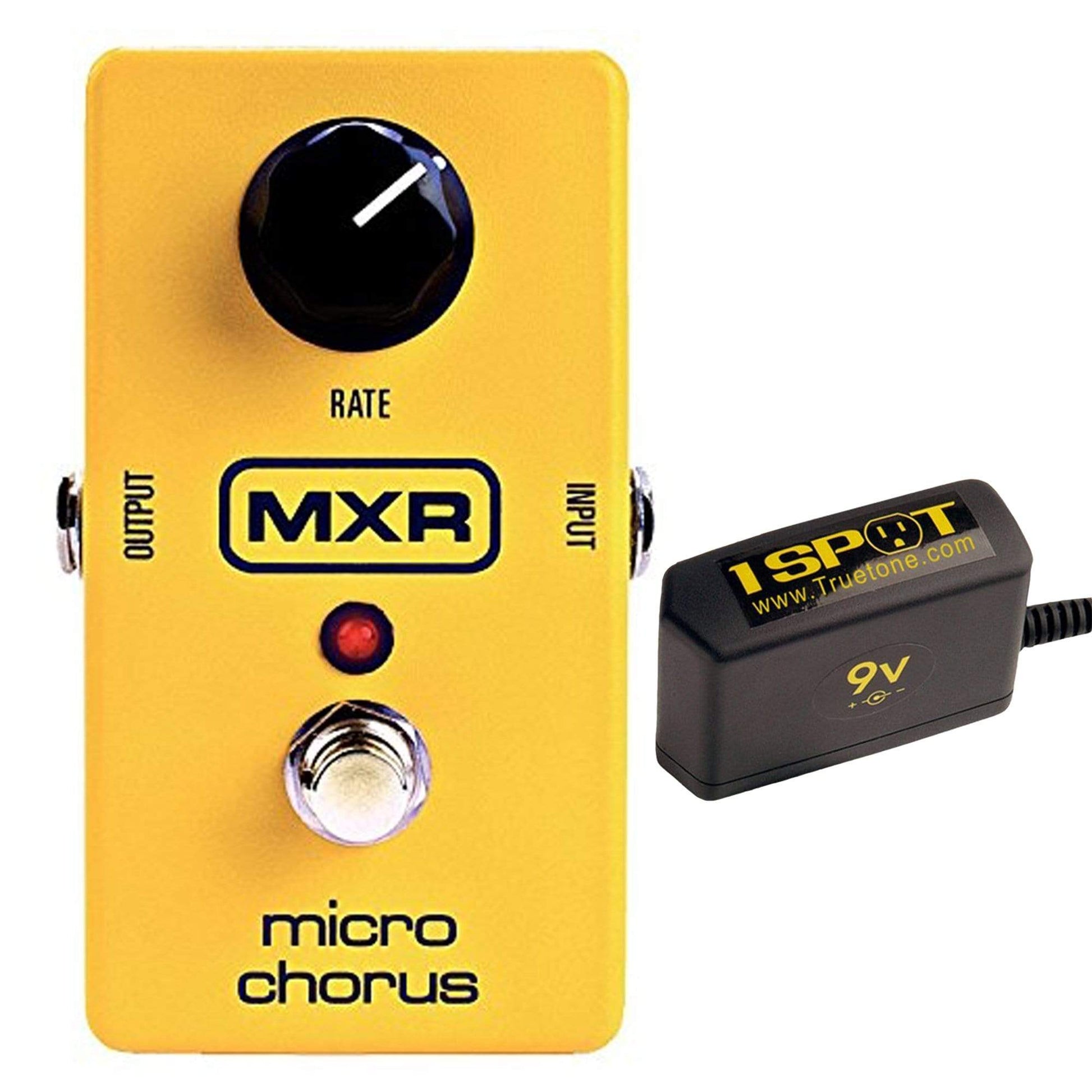 MXR M-148 Micro Chorus Bundle w/ Truetone 1 Spot Space Saving 9v Adapter Effects and Pedals / Chorus and Vibrato