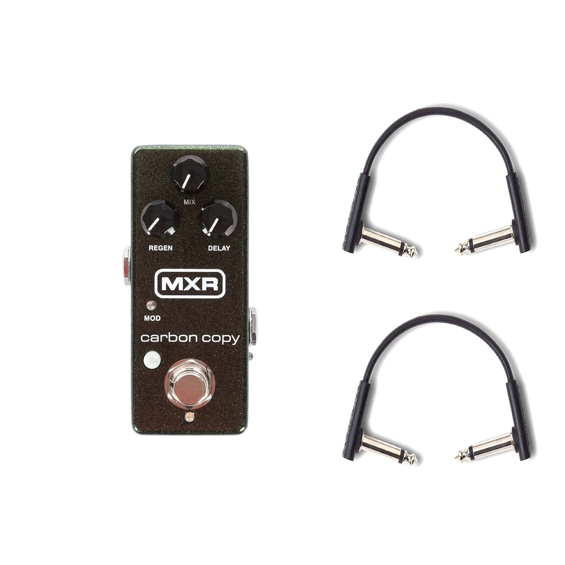 MXR Carbon Copy Mini Delay w/RockBoard Flat Patch Cables Bundle