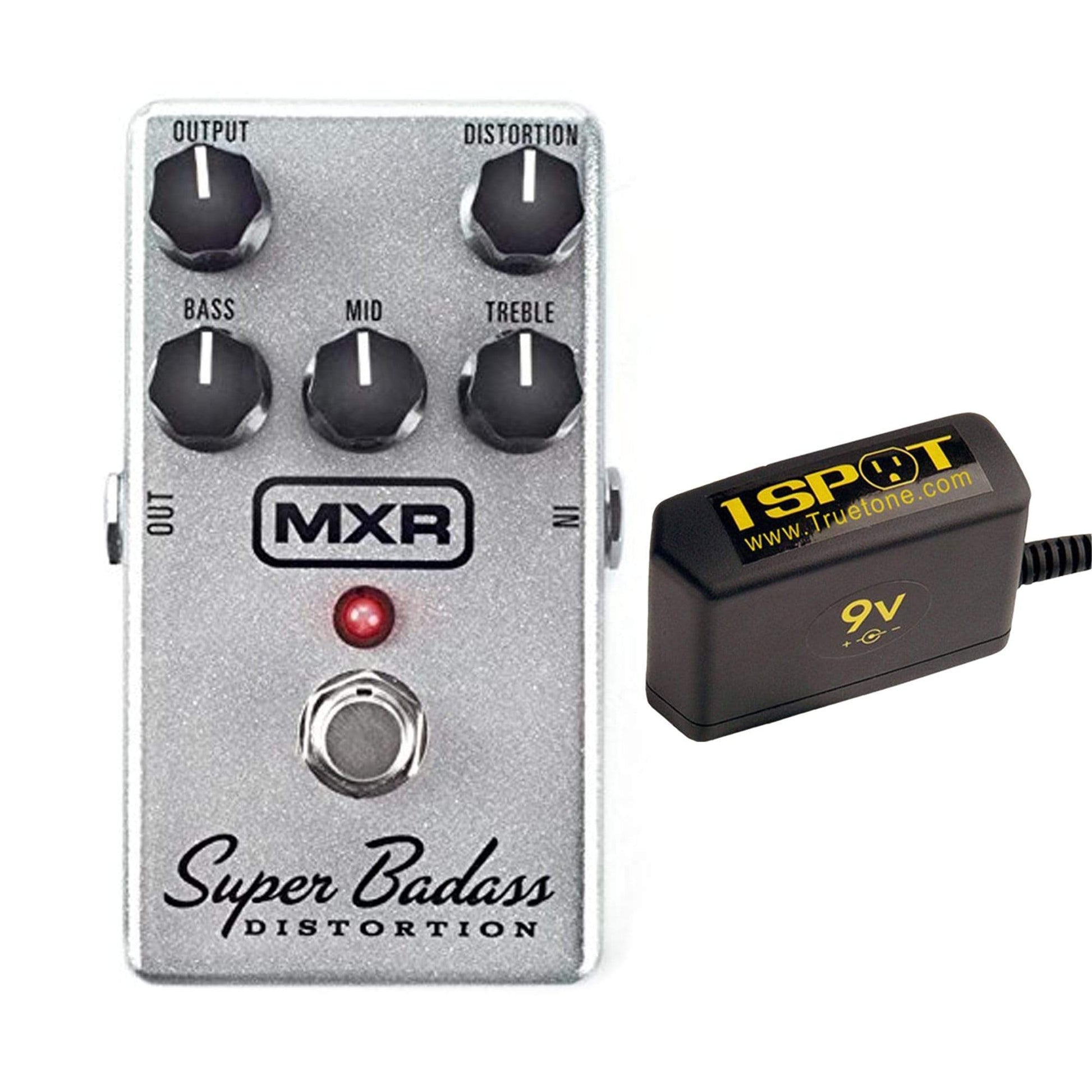 MXR M75 Super Badass Distortion Bundle w/ Truetone 1 Spot Space Saving 9v Adapter Effects and Pedals / Distortion