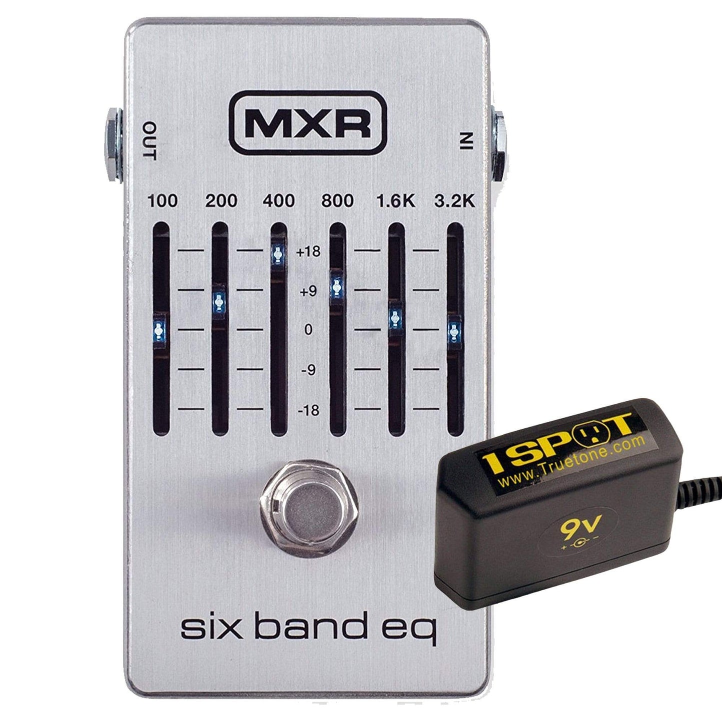 MXR M-109S 6 Band EQ Bundle w/ Truetone 1 Spot Space Saving 9v Adapter Effects and Pedals / EQ