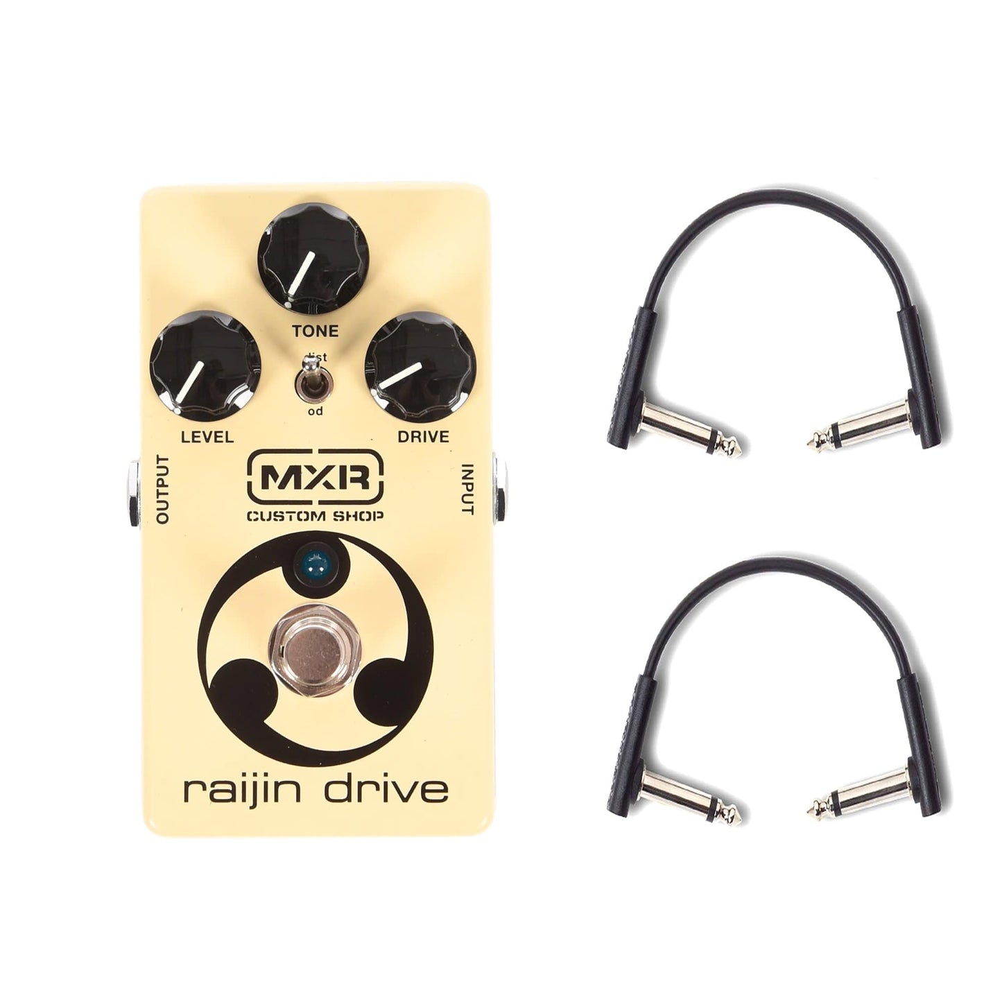 MXR Custom Shop Raijin Drive Overdrive w/RockBoard Flat Patch Cables Bundle Effects and Pedals / Overdrive and Boost