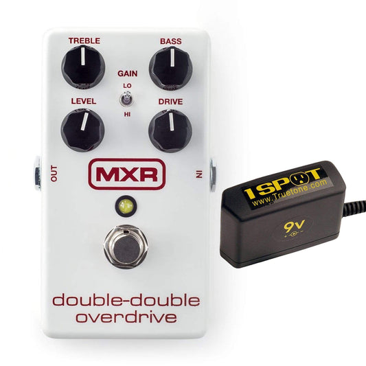 MXR M-250 Double Double Overdrive Bundle w/ Truetone 1 Spot Space Saving 9v Adapter Effects and Pedals / Overdrive and Boost