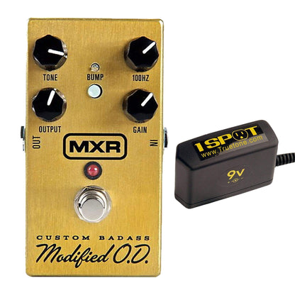 MXR M-77 Custom Badass Modified Overdrive Bundle w/ Truetone 1 Spot Space Saving 9v Adapter Effects and Pedals / Overdrive and Boost