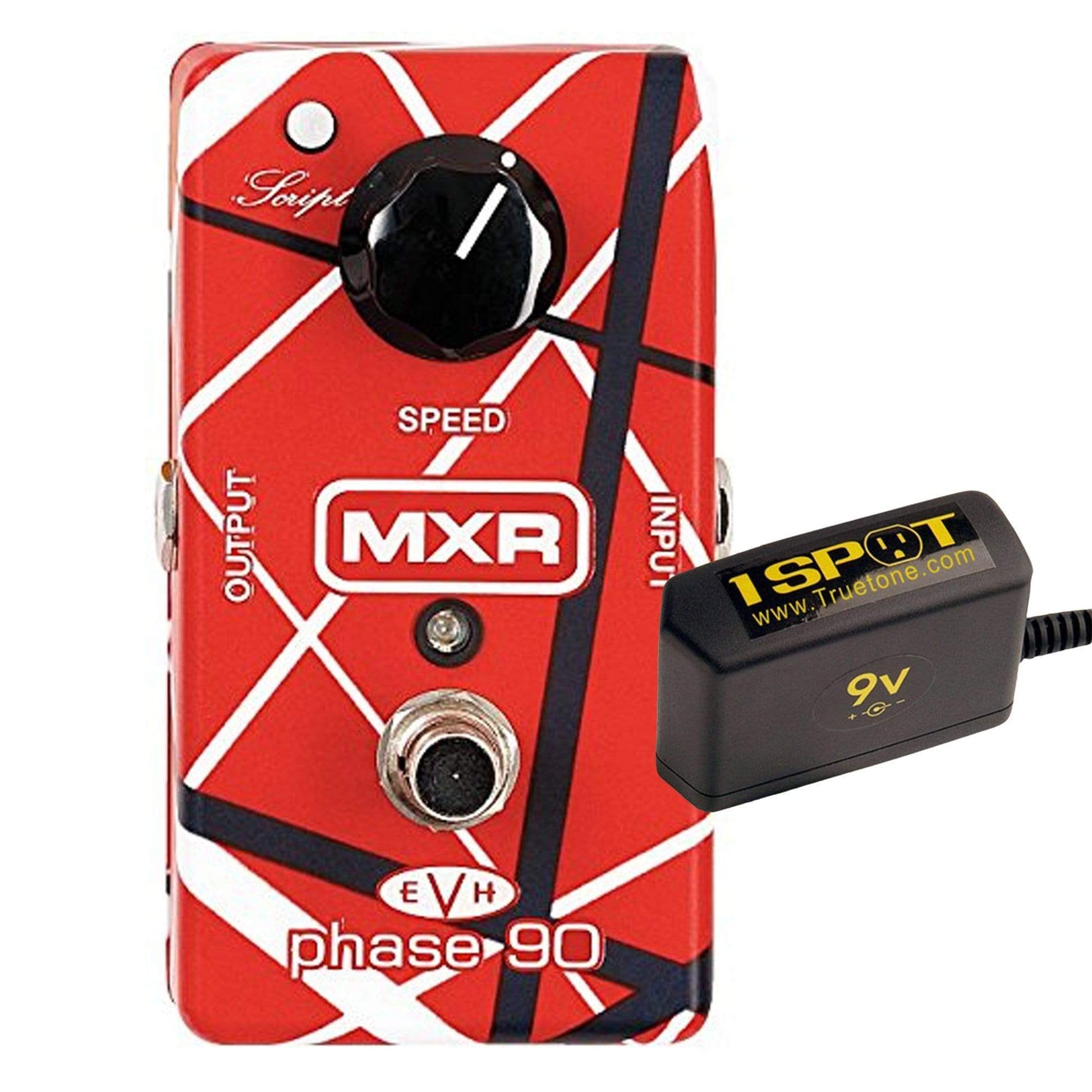 MXR EVH90 Eddie Van Halen Signature Phase 90 Bundle w/ Truetone 1 Spot Space Saving 9v Adapter Effects and Pedals / Phase Shifters