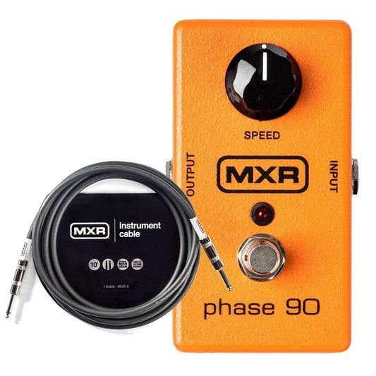 MXR M-101 Phase 90 Bundle w/MXR 10ft Instrument Cable Effects and Pedals / Phase Shifters