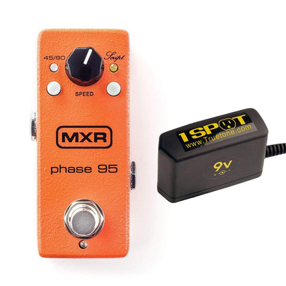 MXR M-290 Phase 95 Mini Bundle w/ Truetone 1 Spot Space Saving 9v Adapter Effects and Pedals / Phase Shifters