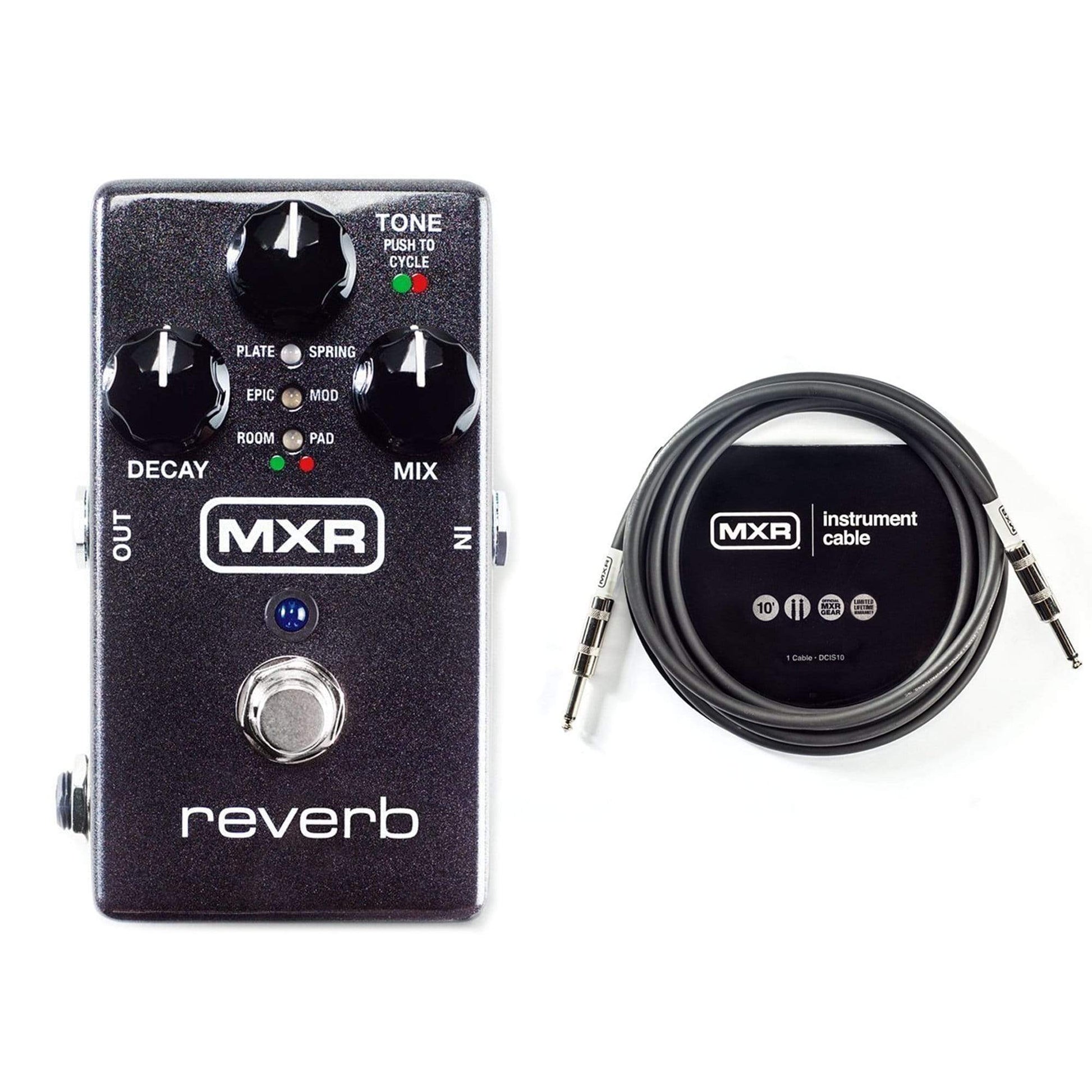 MXR M300 Digital Reverb Bundle W/MXR 10ft Instrument Cable Effects and Pedals / Reverb