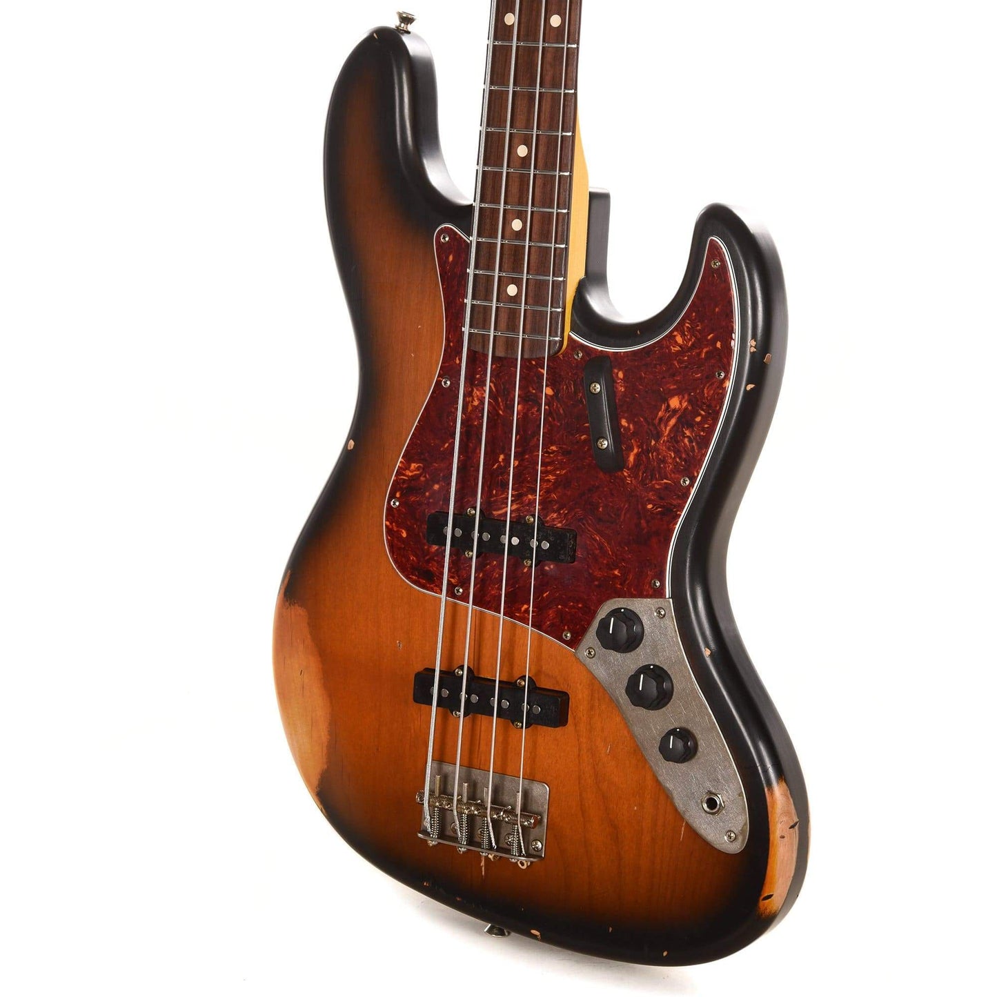 Nash JB-63 2-Tone Sunburst Medium Relic w/4-Ply Tortoise Pickguard & Lollar Pickups Bass Guitars / 4-String